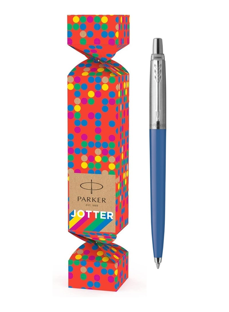 PARKER 1-Piece Jotter Ballpoint Pen In Cracker Gift Pack Denim Blue  - Image 1