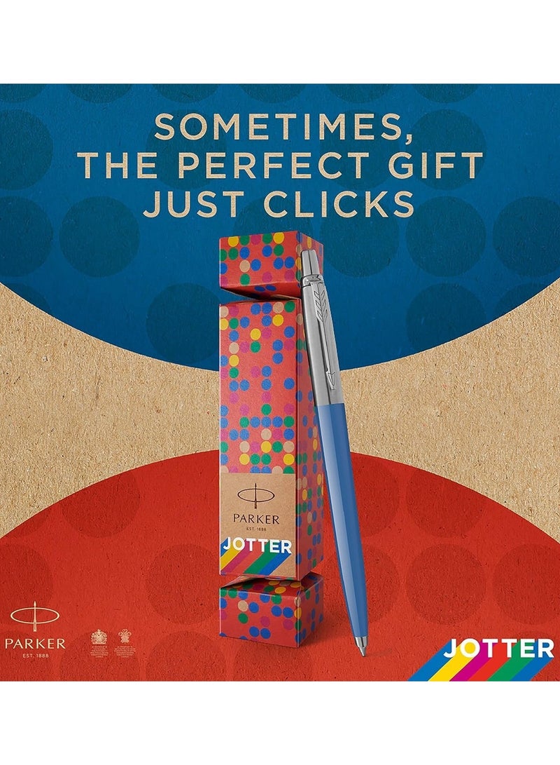 PARKER 1-Piece Jotter Ballpoint Pen In Cracker Gift Pack Denim Blue  - Image 2