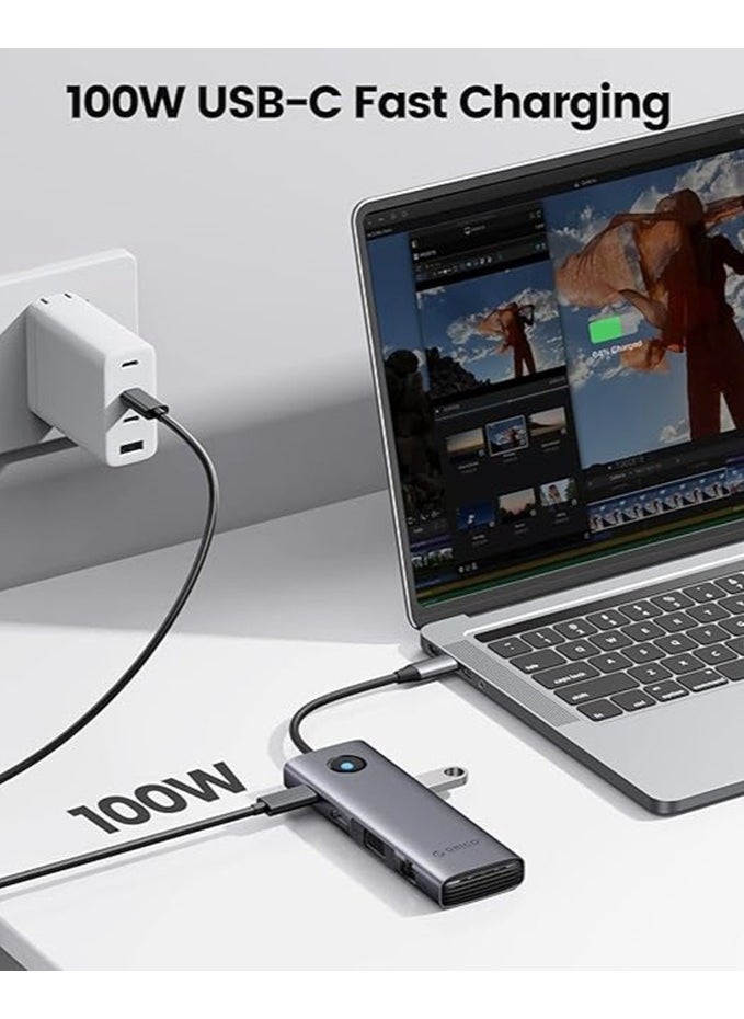 ORICO 9-in-1 USB-C Docking Station with 100W PD, 4K HDMI, VGA, Gigabit Ethernet