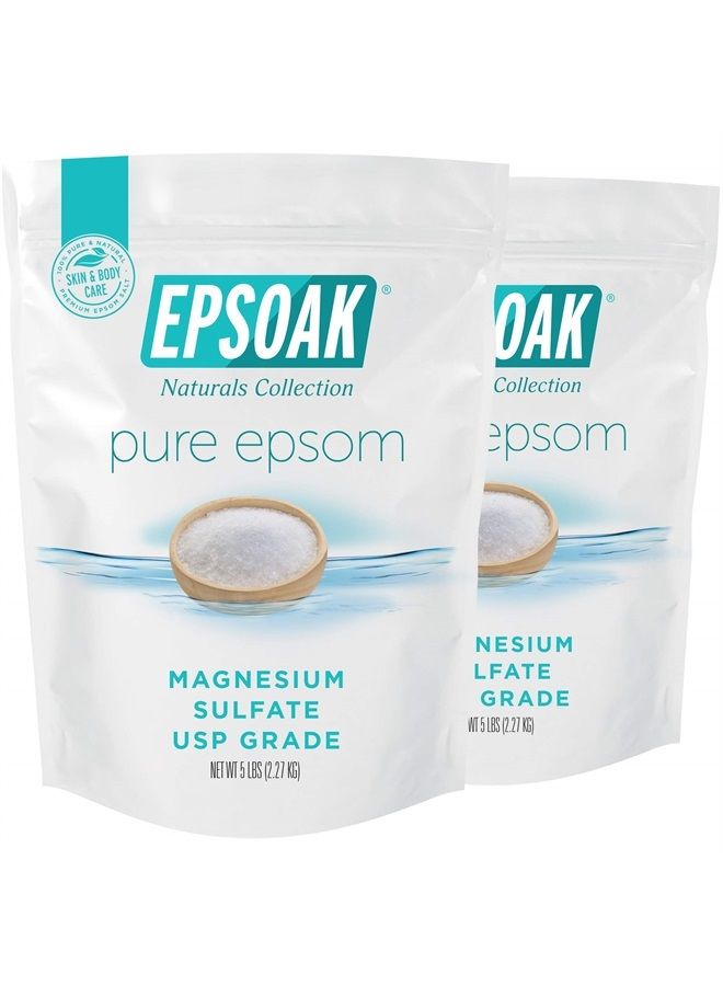 Epsoak Epsom Salt 10 lbs. (Qty. 2, 5 lb. Bags) Magnesium Sulfate USP - Image 1