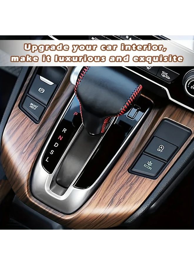 غطاء لوحة ناقل الحركة الأحمر من مادة ABS بتصميم خشبي لموديلات 2017-2022 - Image 4
