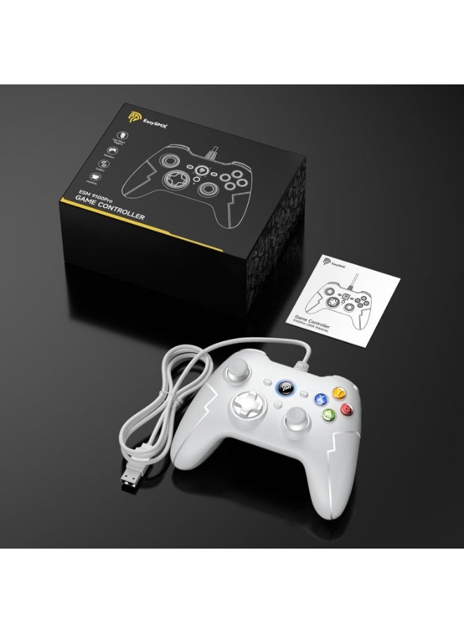 EasySMX Classic Gamepad EasySMX 9100Pro Wired Gaming Controller Compatible with PC/PS3/Android/Android TV BOX/Steam/Tesla Plug and Play USB Gamepad with Hall Effect Linear Triggers Dual Vibration Turbo Function Long Life Buttons - Image 3