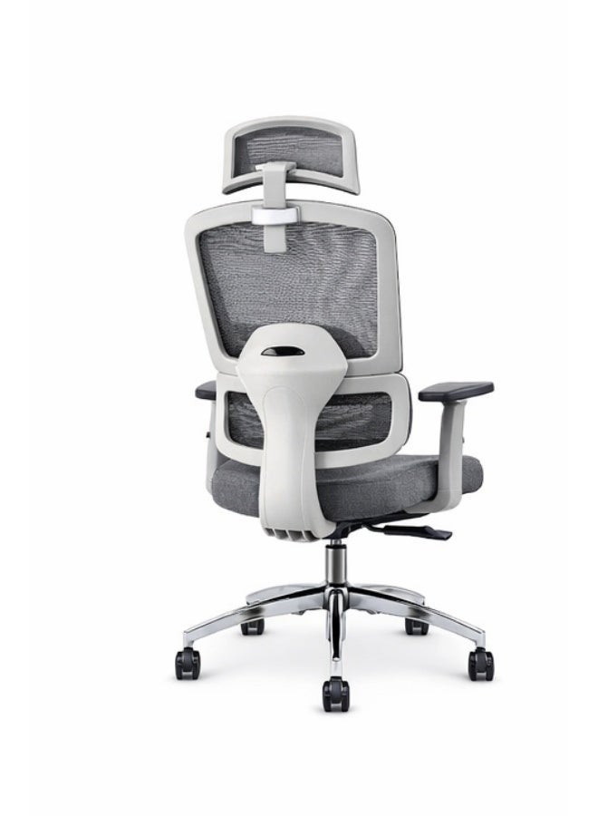FURALUX Ergonomic Mesh Office Chair with Adjustable Headrest & Lumbar Support, 2D Adjustable Armrests, Breathable High Back Computer Desk Chair with Recline Function, Height Adjustment & Heavy-Duty Metal Base – Grey - Image 2