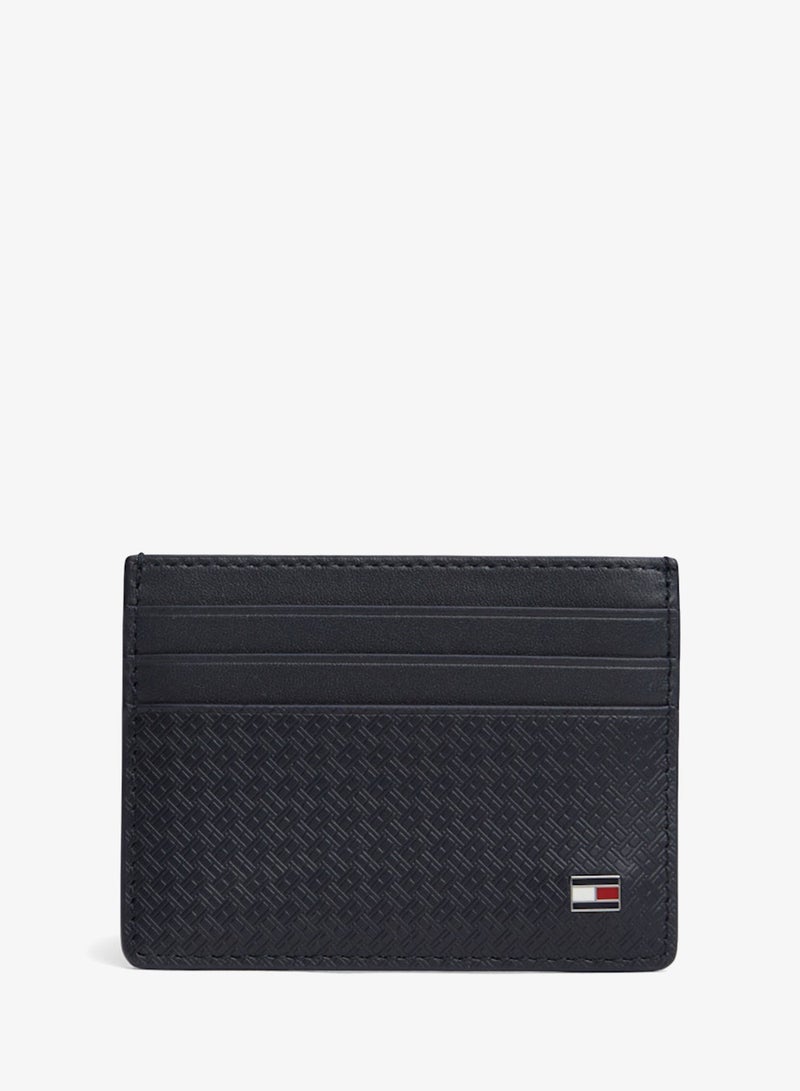 TOMMY HILFIGER Embossed Flag Leather Credit Card Holder - Image 1