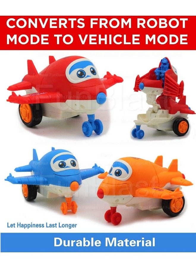 Robot Vehicles Toys Pull Back Action Mini Aeroplane Toy And Robot Car For Kids Friction Power Robot Converting Toy Vehicles For 3+ Years Old Kids Boys Girls (Color May Vary) - pzsku/Z92F03250BB1C7C0BDFACZ/45/_/1692272607/7f6f9e7e-4d3f-4ef8-b1f8-1319f413716d