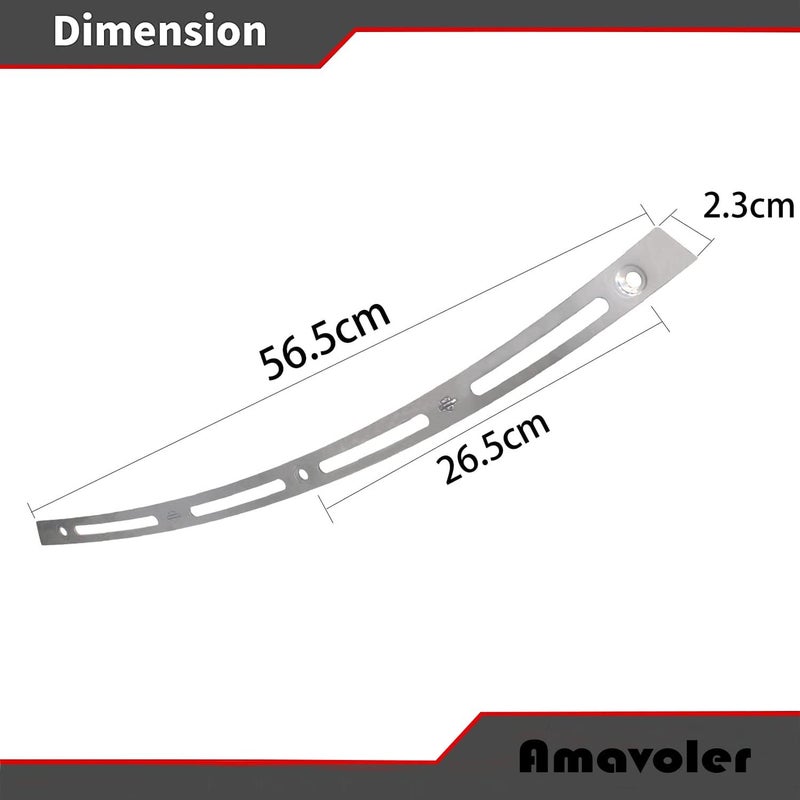 amavoler Windshield Trim Polished Stainless Slotted for Harley Touring Electra Street Glide Ultra Limited Tri Glide 1996-2013 - Image 2
