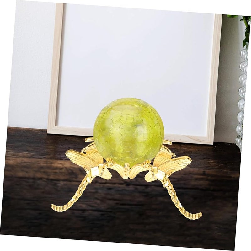 Silver Metal Dragonfly Display Stand For Crystal Spheres And Healing Stones Desktop Decor - Image 4