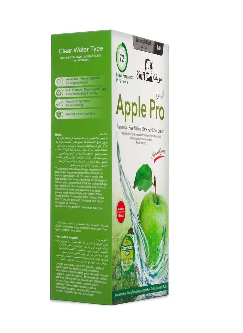 Swift Swift Apple Pro ( Natural Black ) Hair Color - No Ammonia - 100mlx2  - Image 3