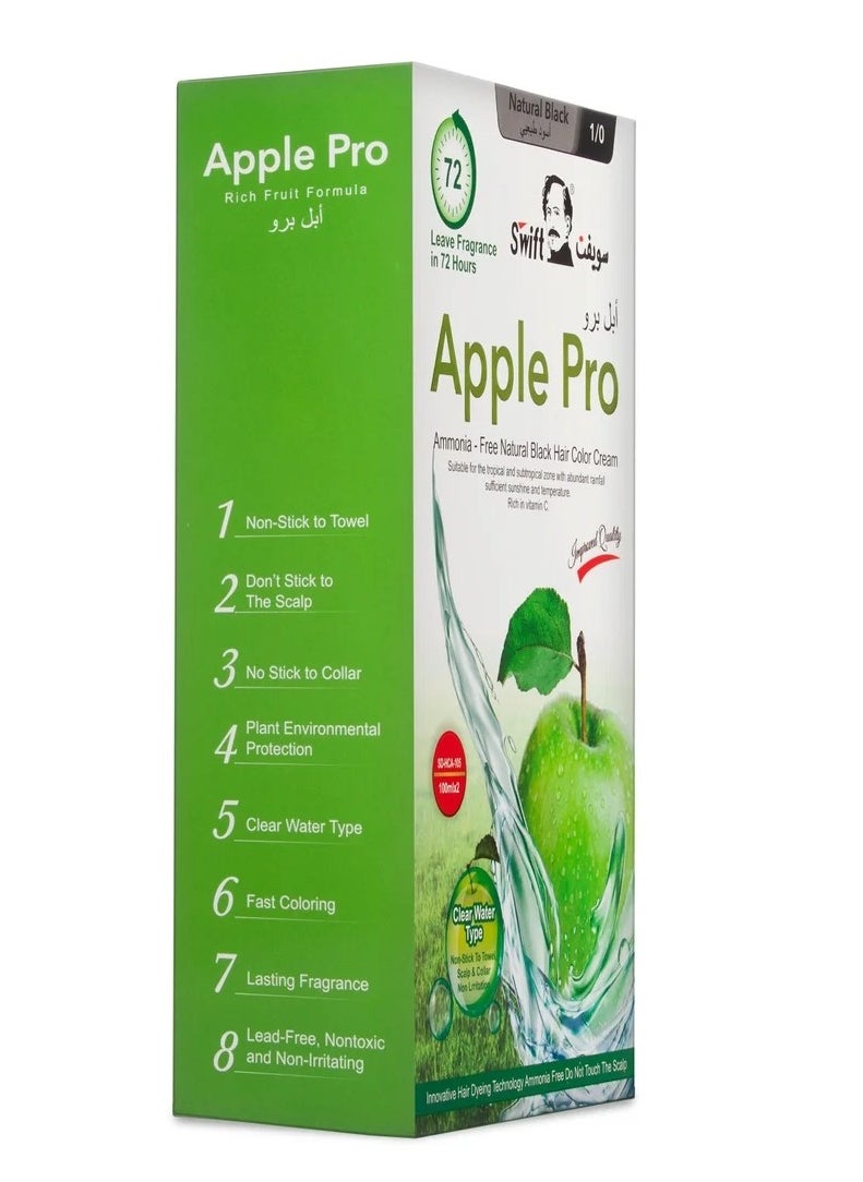 Swift Swift Apple Pro ( Natural Black ) Hair Color - No Ammonia - 100mlx2  - Image 2