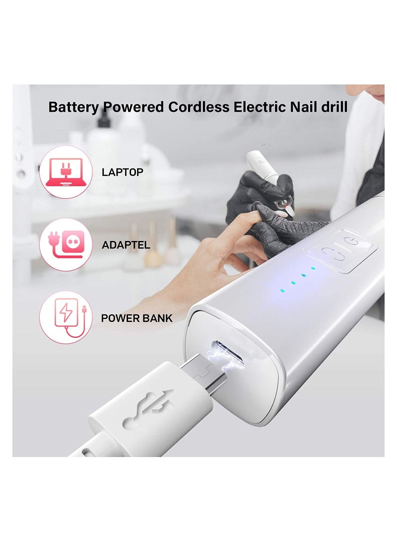 general Electric Nail Drill Ultrasonic Nail Files Portable Manicure Tool with Ceramic Grinding Head Rechargeable for Manicure - Image 3
