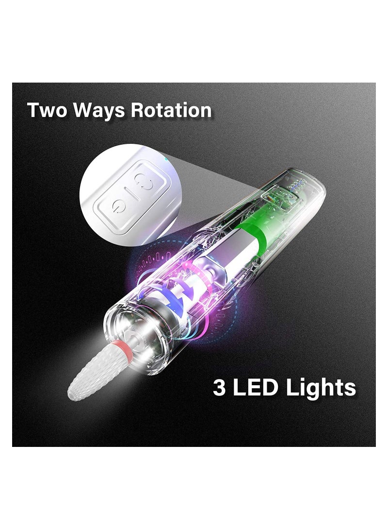 general Electric Nail Drill Ultrasonic Nail Files Portable Manicure Tool with Ceramic Grinding Head Rechargeable for Manicure - Image 5