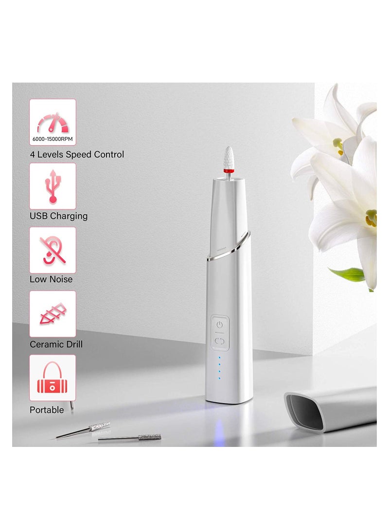 general Electric Nail Drill Ultrasonic Nail Files Portable Manicure Tool with Ceramic Grinding Head Rechargeable for Manicure - Image 2