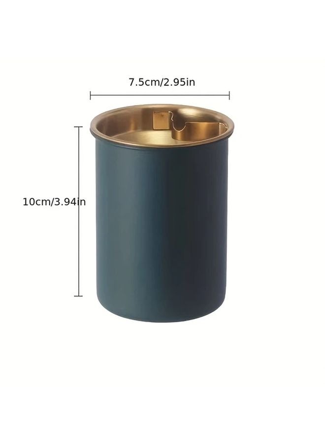 Black Windproof Metal Ashtray Anti Fly Ash Detachable Stainless Steel for Car Home Office - Image 3
