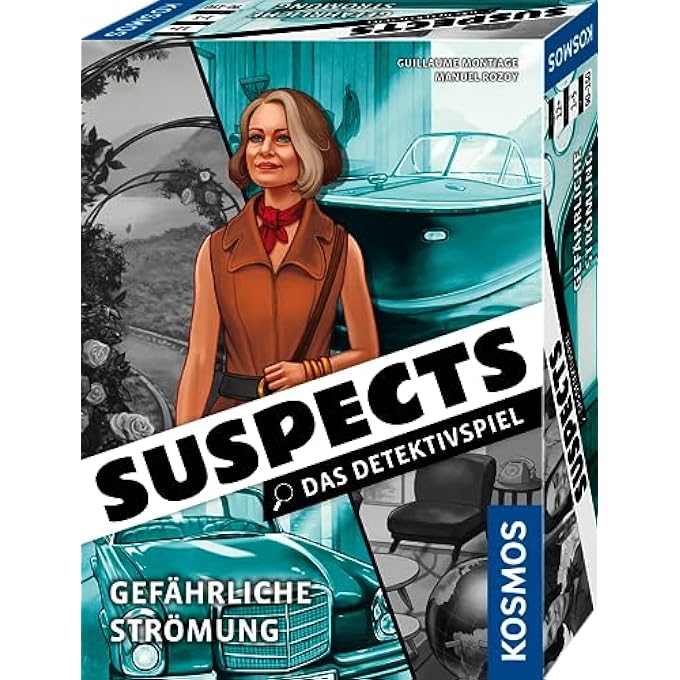 KOSMOS 683658 Suspects  Dangerous Current The Detective Game Crime Game Exciting Board Game as Crime for Determining Collecting Clues Solving Murder Case from 12 Years for 15 People - Image 1