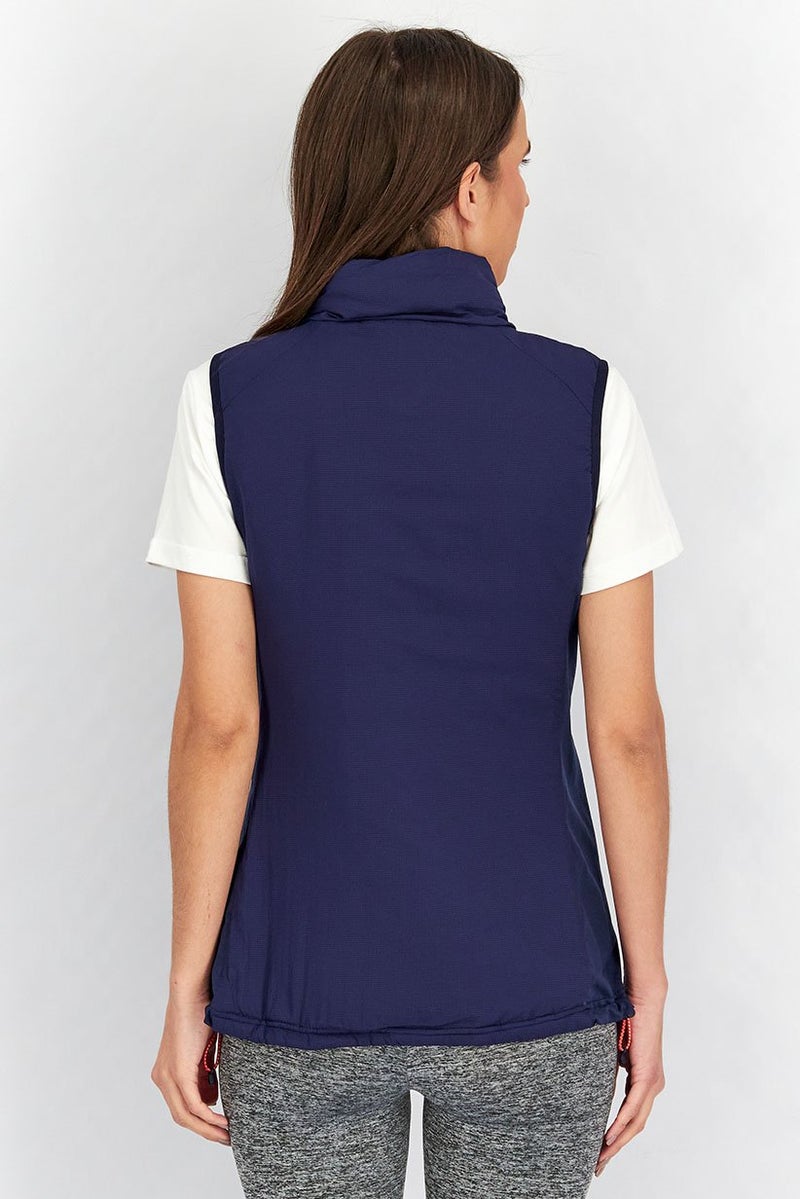 Tchibo سترة نسائية بقلنسوة هجينة، زرقاء داكنة - Image 2