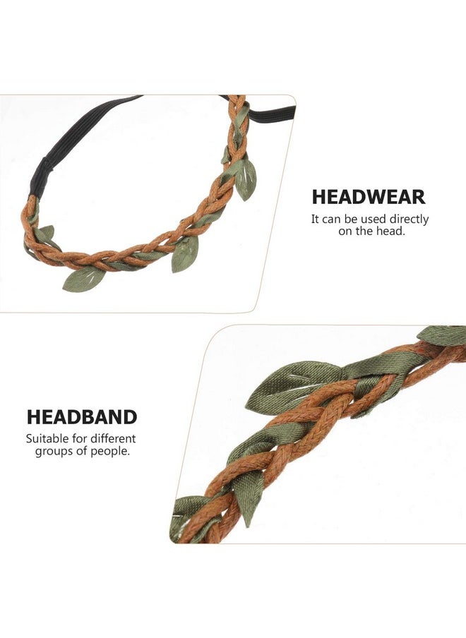 Beaupretty 10Pcs Flower Wreath Headband Diy Rattan Garland Hairband Flower Crown Hair Wreath Halo Natural Headdress For Wedding Festival Party Vacation Photography Prop Brown  - Image 5