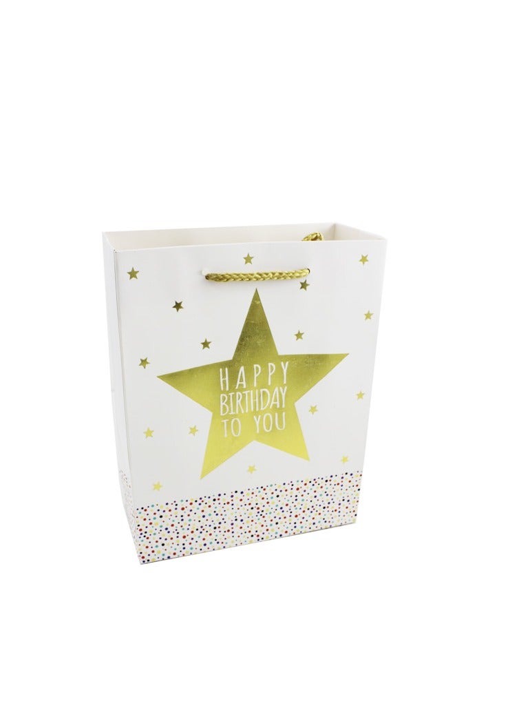 PARTY FUN Paper Gift Bag Happy Birthday 18x8x23Cm  - Image 1