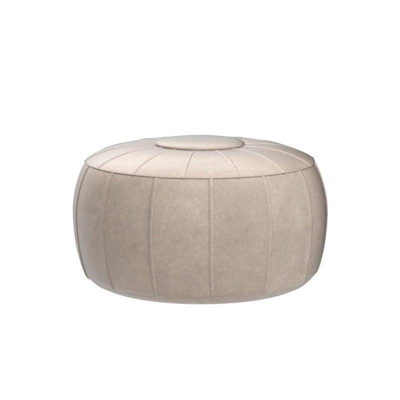 Thgonwid Unstuffed Moroccan Storage Pouf Foot Stool Ottoman Seat Handmade Faux Leather Bean Bag Floor Chair Foot Rest for Living Room, Bedroom or Balcony (Mushroom) - Image 4
