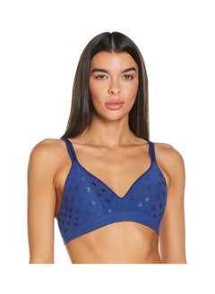 Hanes Womens Fuller Coverage Wire Free Bra with Foam Cups In The Navy Small