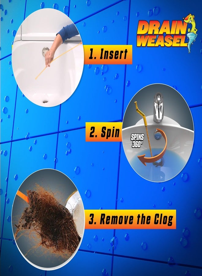 FlexiSnake Drain Millipede G2-18 inch - Drain Clog Remover with Rotating Handle - Reusable, Thin, Flexible, Easy to Use on Most Drains & Grates - Made in USA - Image 4