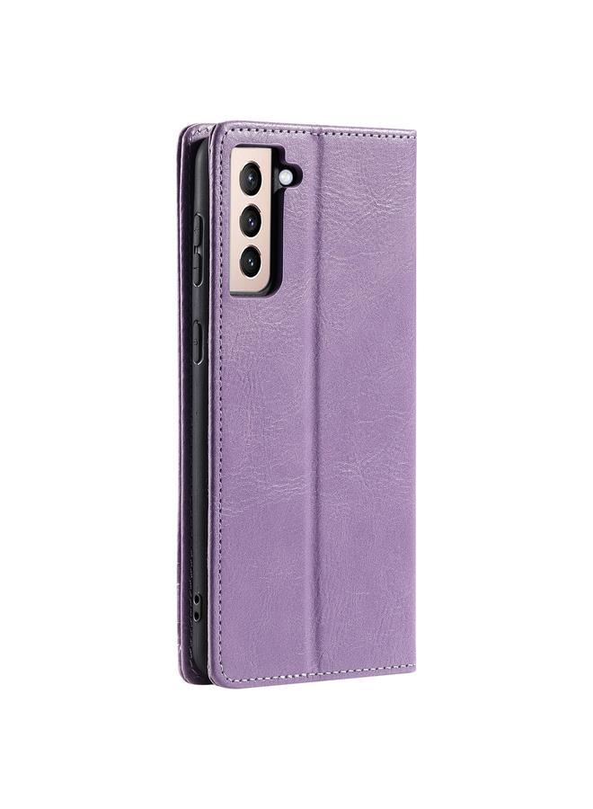 اس-توب جراب لهاتف Samsung Galaxy S21 5G TTUDRCH RFID جراب هاتف جلدي مغناطيسي بملمس كلاسيكي - Image 3