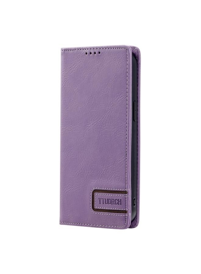 اس-توب جراب لهاتف Samsung Galaxy S21 5G TTUDRCH RFID جراب هاتف جلدي مغناطيسي بملمس كلاسيكي - Image 2