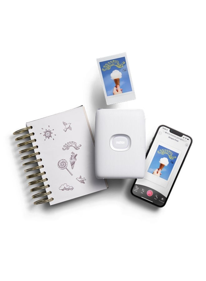 فوجي فيلم طابعة إنستاكس ميني لينك 2 الفورية للهواتف الذكية باللون الأبيض - Image 4