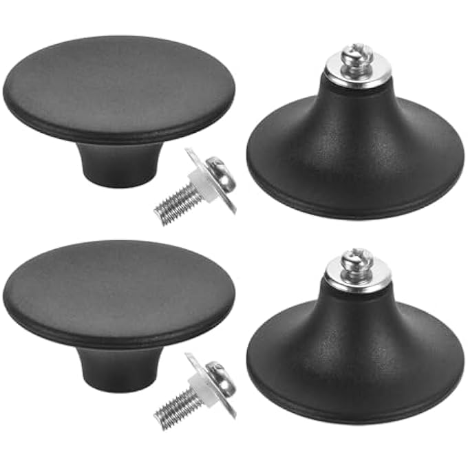 Bukela 4Pcs Universal Pot Lid Top Replacement Knob Heat Resistant Plastic Pan Lid Holding Handles Knob Grips For Kitchen Cookware Lids Cover Black - Image 1