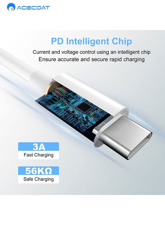 ACECOAT USB C to USB C Cable 100W for MacBook Pro/Air Charger, iPad Pro 13/12.9/11 inch, Air 5/4, Mini 6, iPhone 16/15 Pro Max Plus, Samsung, Type C PPS Fast Charging Cord 100CM - Image 2