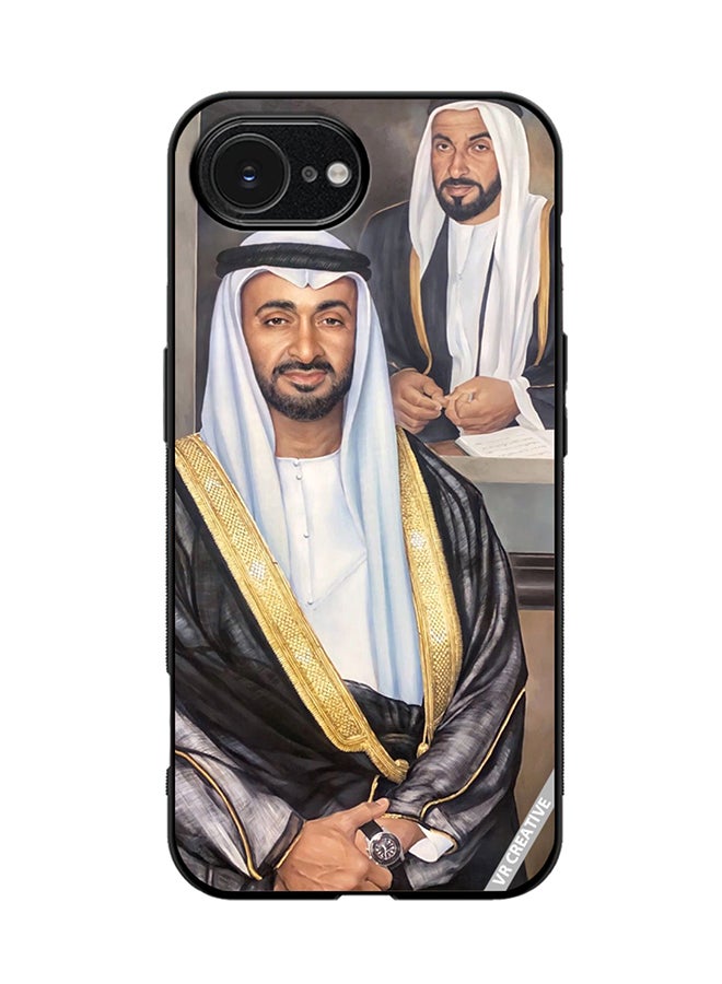 Protective Case Cover For Apple iPhone 16e Sheikh Mohamed Bin Zayed Al Nahyan And Sheikh Zayed Bin Sultan Al Nahyan Design Multicolour