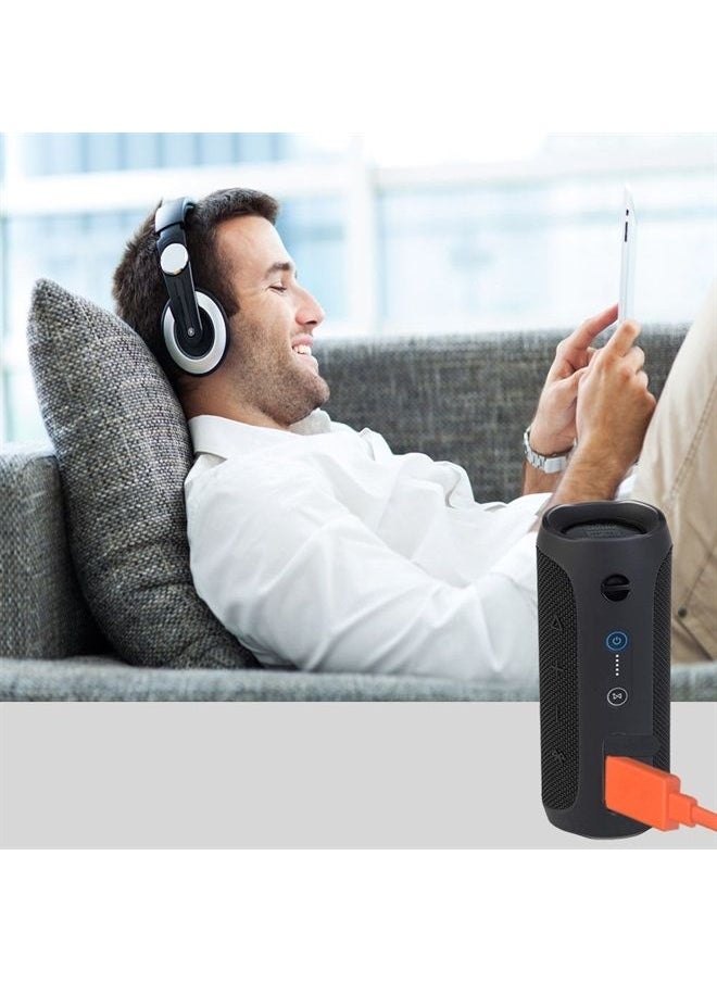 Sqrmekoko - Tour Flat Charging Power Supply Cable Cord Line for JBL Wireless Speaker (Orange) - Image 1
