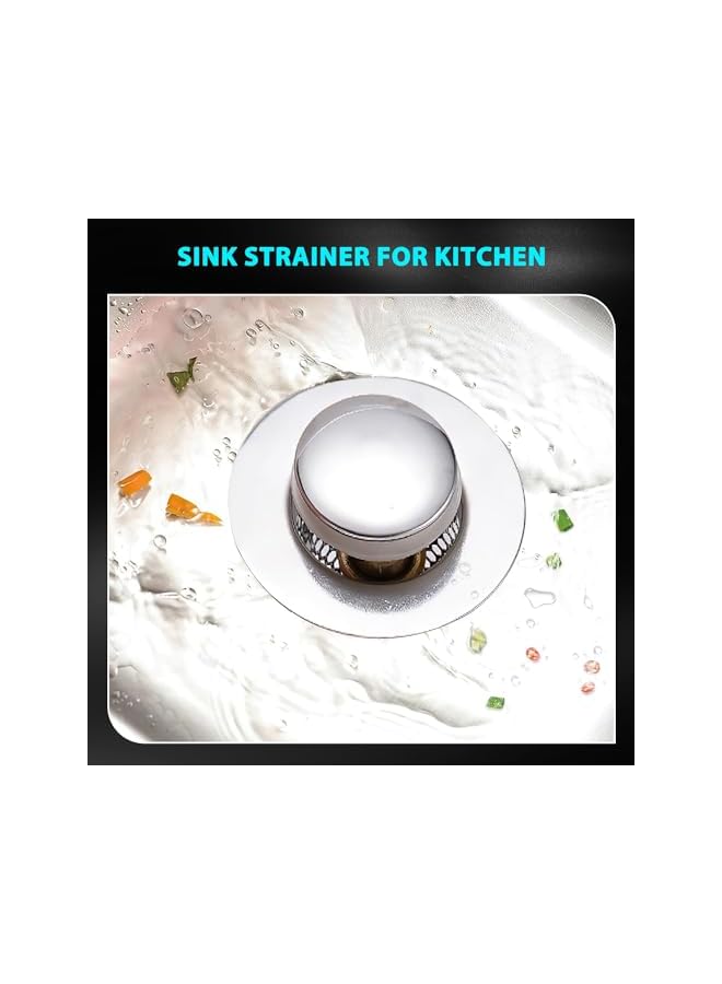The Bros 2 Pack Bathroom Sink Stopper, Pop Up Bathroom Sink Drain Strainer with Removable Stainless Steel Filter Basket Hair Catcher, Suitable for US 1.3''-1.5'' Drainage Outlet - Image 5
