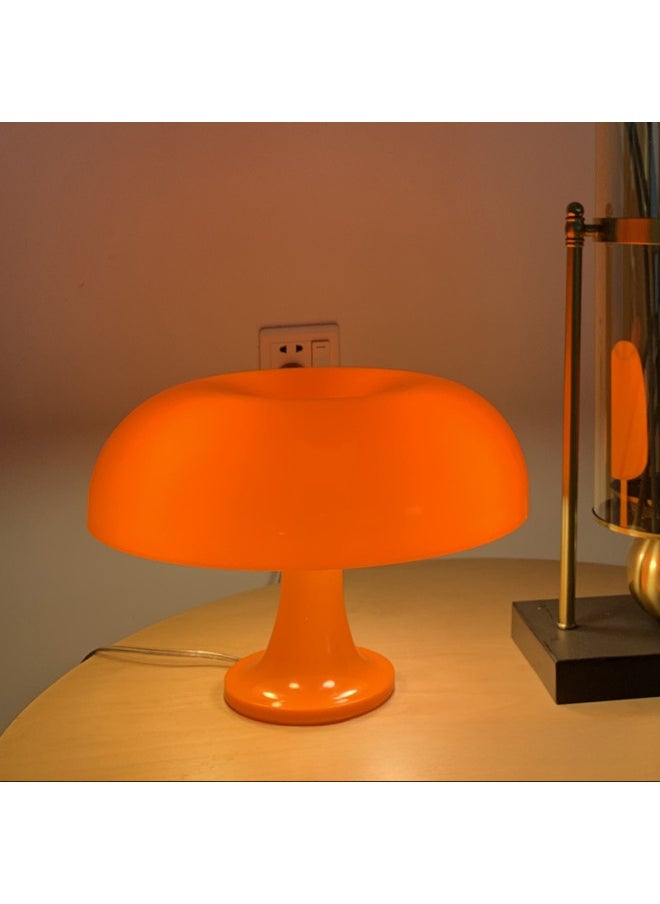 Generic - Decorative Table Lamp Glass Shade Vintage Style Edison Bulb Included Antique Brass Finish-Specifications:British Gauge (without Light Source)-Size:Orange Lamp Body - Image 1