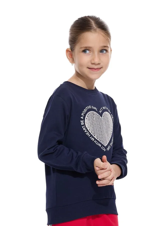 فكتور اند جين سويت شيرت مزين بقلب منمق باللؤلؤ