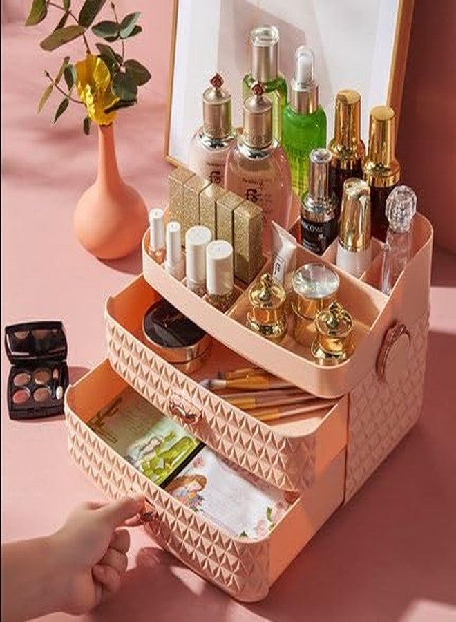 Azelf Double Drawer Type Cosmetic Box Lipstick Storage Box Skin Care Storage Box Aesthetic Look - Image 4