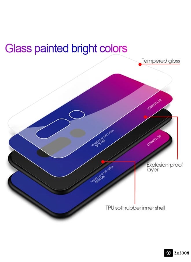 Green Tiger - For OPPO F11 Pro Gradient Color Glass Case(Purple) - Image 1