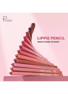 pudaier Lippie Pencil， Waterproof, Sweat-Proof and Colorfast Automatic Lip Liner Matte Multicolor Decorative Lip Liner,Natural Formula, High Pigment and Easier To Create Perfect Lip Makeup #07  - Image 2