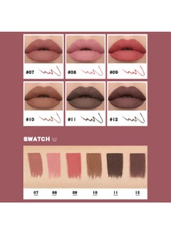 pudaier Lippie Pencil， Waterproof, Sweat-Proof and Colorfast Automatic Lip Liner Matte Multicolor Decorative Lip Liner,Natural Formula, High Pigment and Easier To Create Perfect Lip Makeup #07  - Image 4