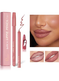 pudaier Lippie Pencil， Waterproof, Sweat-Proof and Colorfast Automatic Lip Liner Matte Multicolor Decorative Lip Liner,Natural Formula, High Pigment and Easier To Create Perfect Lip Makeup #07  - Image 1
