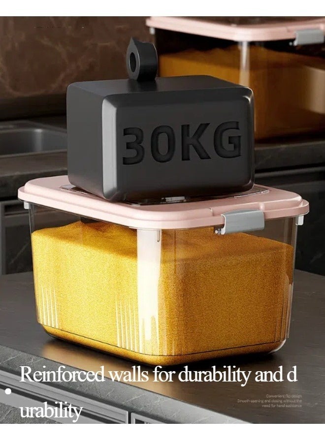 HQ-GAMING Airtight Rice Container Sealed Food Storage Container Rice Dispenser Food Flour Storage Bins with Lids and Cup BPA Free Kitchen Extra Large Grain Storage Containers 10L/20L/30L  - Image 5