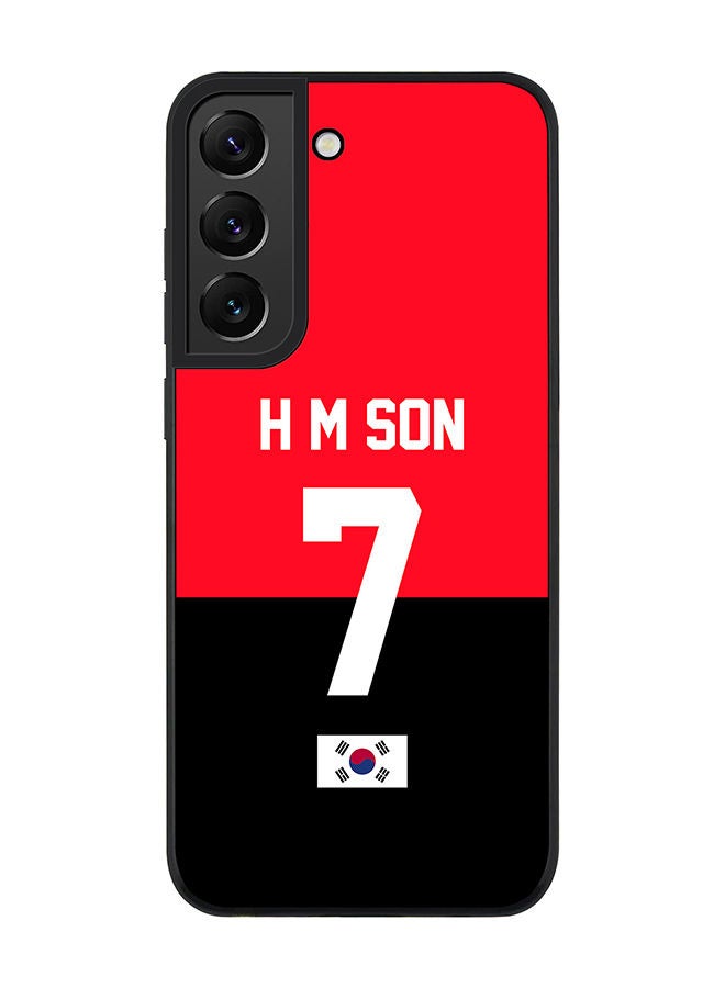 Stylizedd Rugged Black edge case for Samsung Galaxy S21 5G Slim fit Soft Case Flexible Rubber Edges Anti Drop TPU Gel Thin Cover - Football Team - South Korea Player Name - H M Son - Image 1