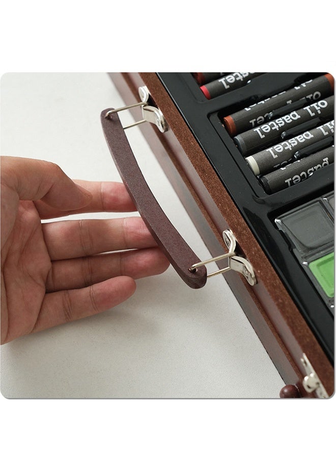 140 wooden gift boxes for children's art paintings, oil painting sticks, crayons, watercolor paints, colored lead sets - Image 5