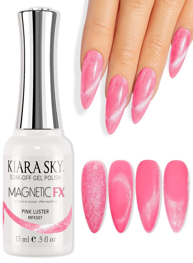 KIARA SKY Gel Polish MagneticFX | Magnetic Cat Eye Effect Soak Off 15ml | Pink Luster (hot pink) - Image 1
