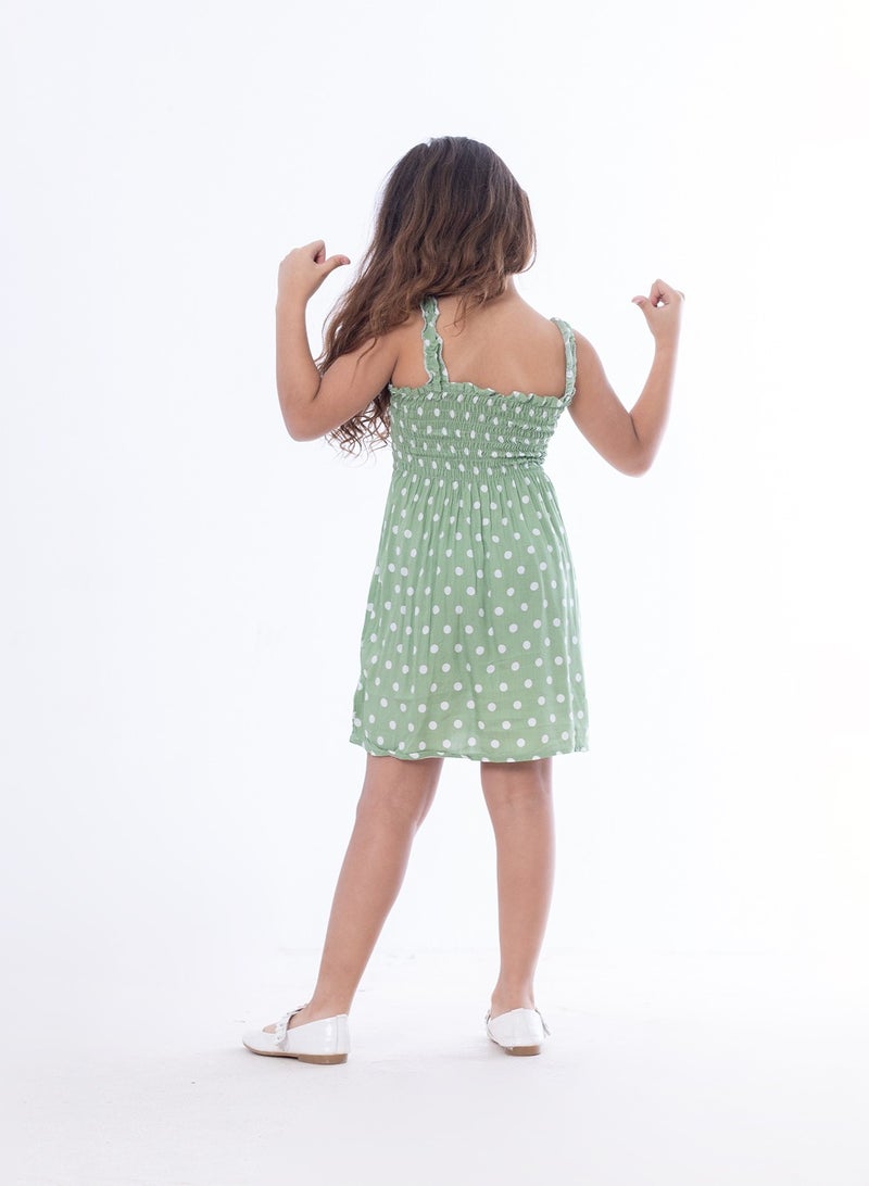 Girls Dress Green