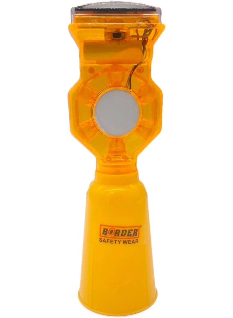 Border Safety Wears Solar-Powered Traffic Cone: Bright, Reliable Warning Light for Safety - Image 1