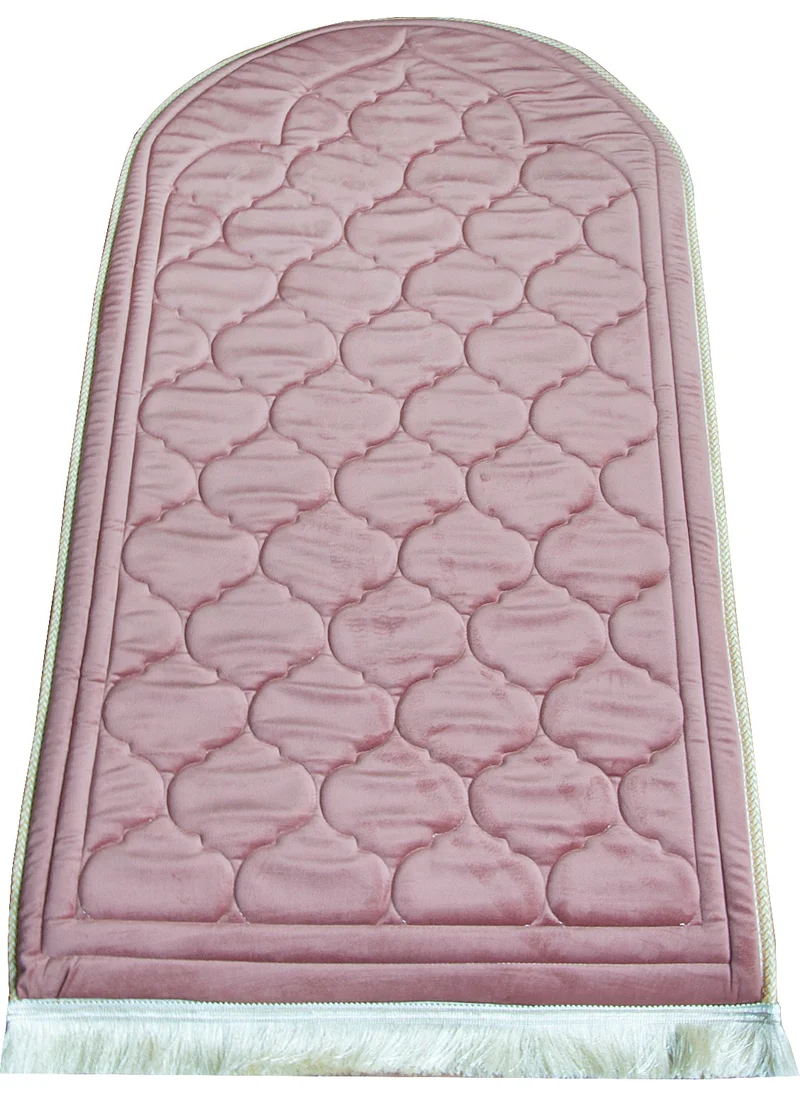 İhvan Online Quilted Sponge Soft Prayer Rug - Dark Pink