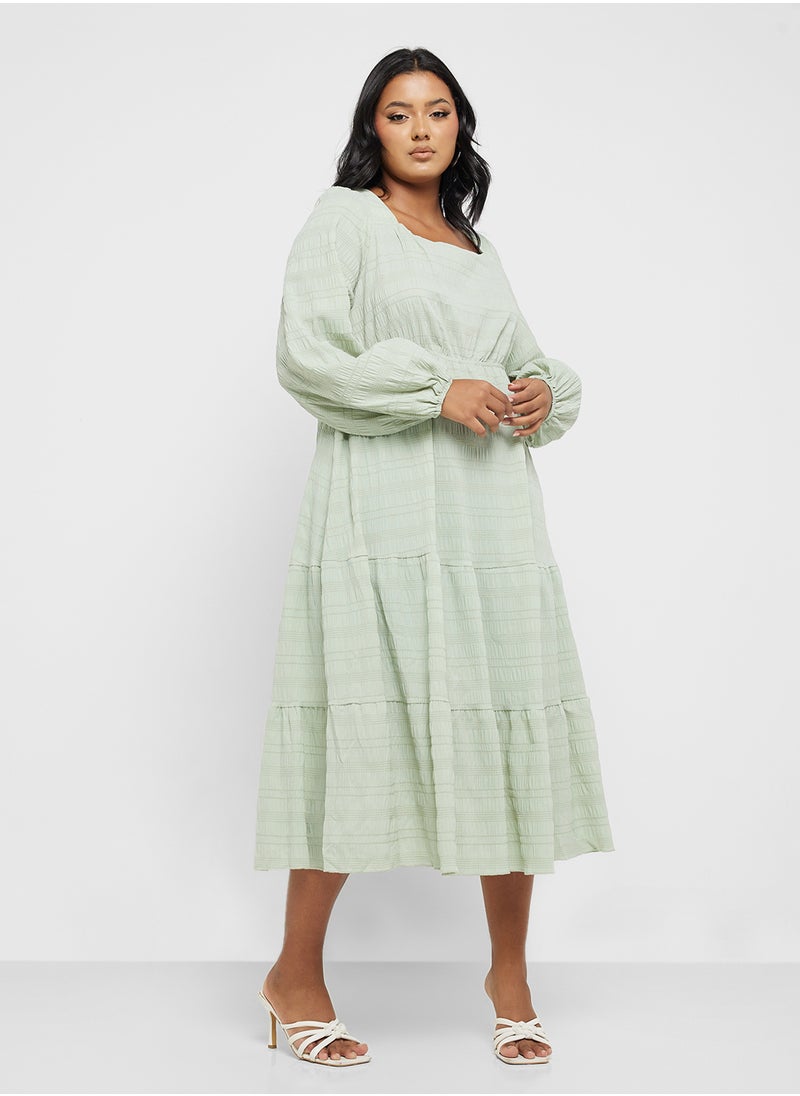 Puff Sleeved Tiered Dress - pzsku/Z92F17E729F8DE82C1075Z/45/_/1733296605/020234e7-410f-437b-a3e8-8677096b0d3a