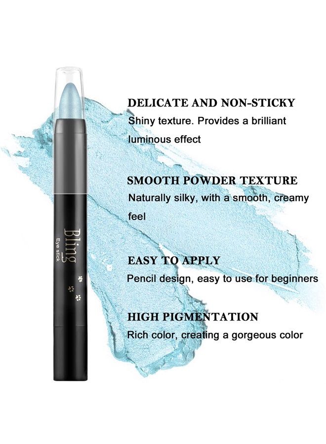 Boobeen Eyeshadow Pencil Crayon Waterproof Eyeshadow Stick Shimmer Cream Eyeshadow Pen Create Glitter Eye Makeup, Easy to Use - Image 3