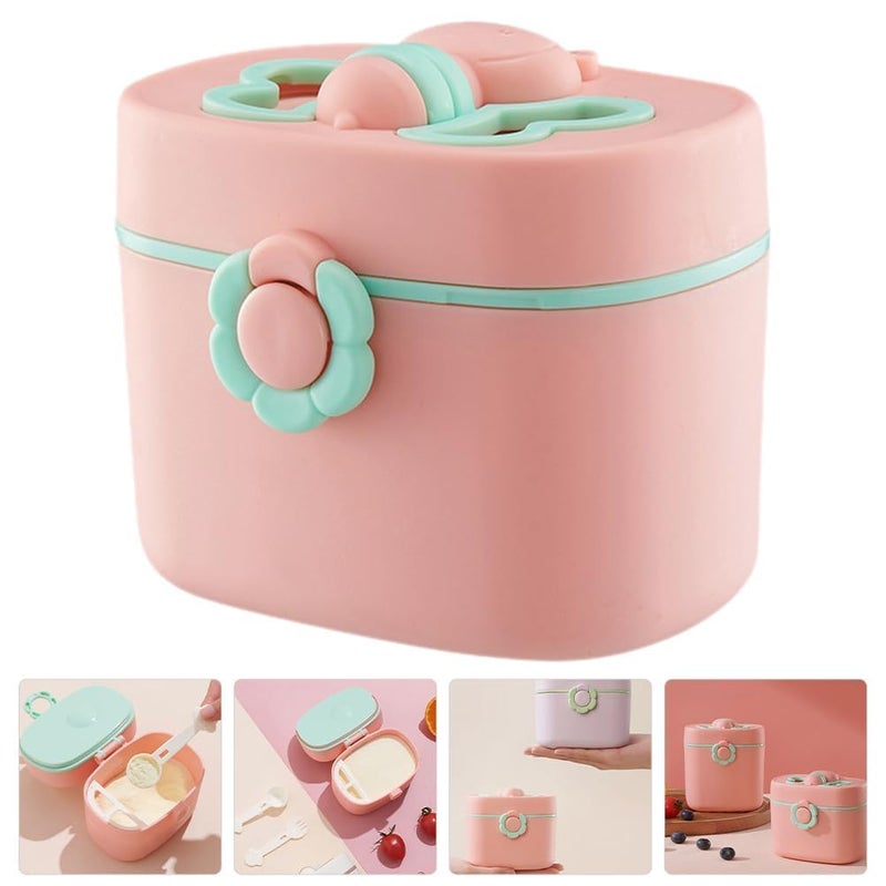 BLINE Baby Formula Dispenser with Scoop & Leveller, Foodgrade Pp Double Layer Anti-Leak Milk Powder Dispenser Container, Baby Snack Storage Container for Outdoor Travel, 410ML (Multicolor) - Image 3