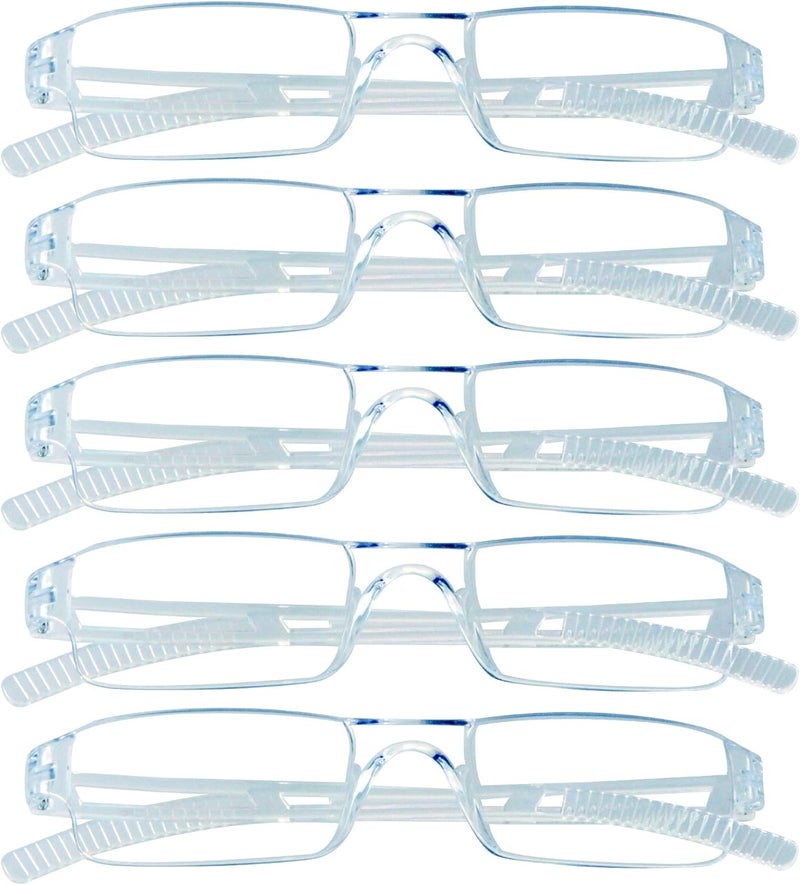 VisionGlobal 5/8 Pairs Reading Glasses, Computer Reading Glasses for Women and Men, Fashion Square Eyewear Frame - Image 1